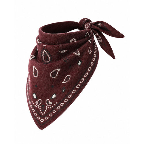 Gebreide Bandanasjaal met Paisleyprint