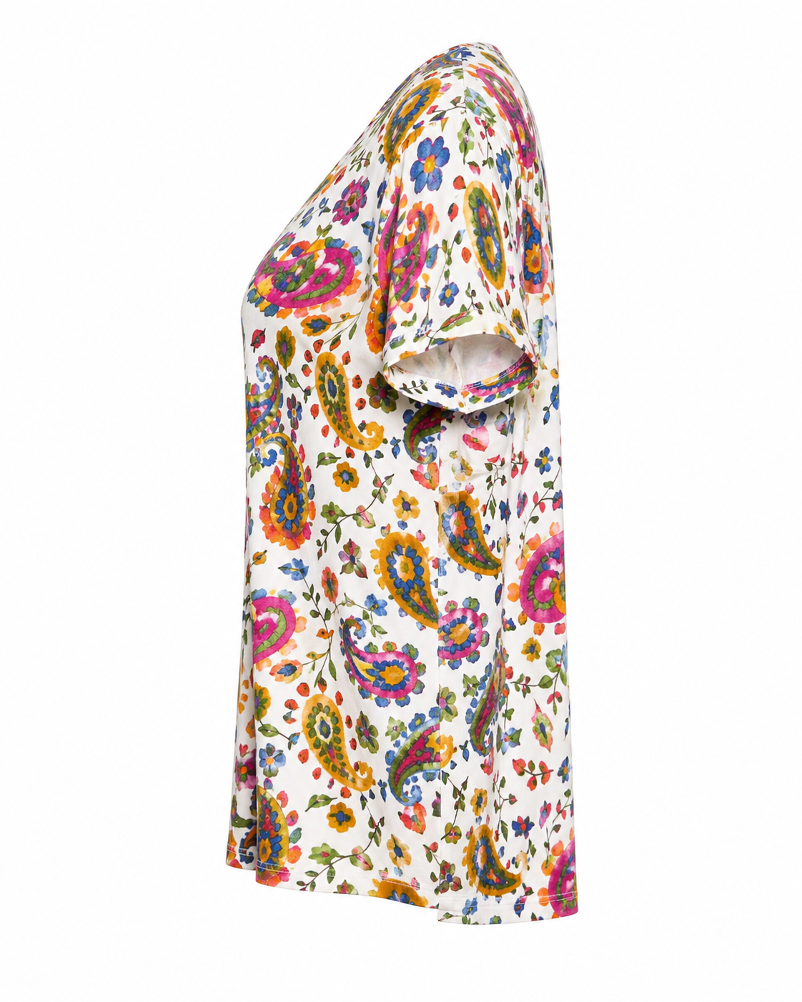 Joy blouse abstracte print - Zijaanzicht ghost mannequin