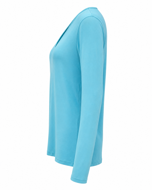 Joy blouse abstracte print - Zijaanzicht ghost mannequin