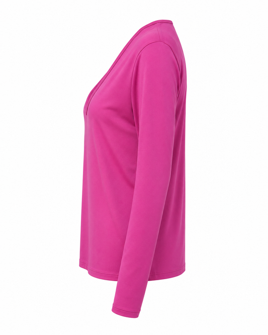 Joy blouse abstracte print - Zijaanzicht ghost mannequin