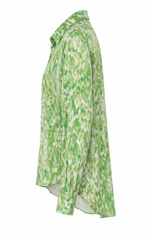 Vegas blouse abstracte print - Zijaanzicht ghost mannequin