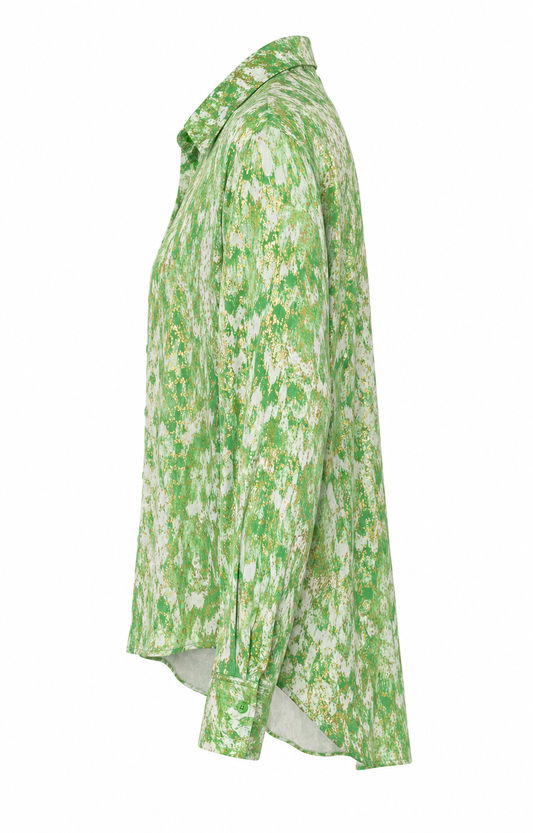 Vegas blouse abstracte print - Zijaanzicht ghost mannequin