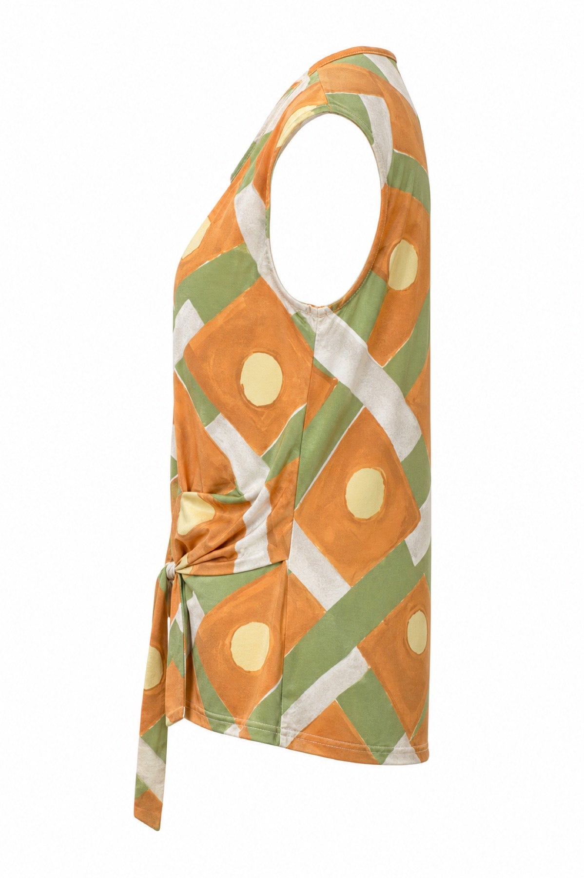 EGO blouse abstracte print - Zijaanzicht ghost mannequin