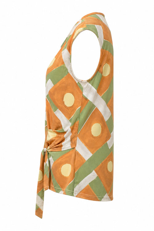 EGO blouse abstracte print - Zijaanzicht ghost mannequin