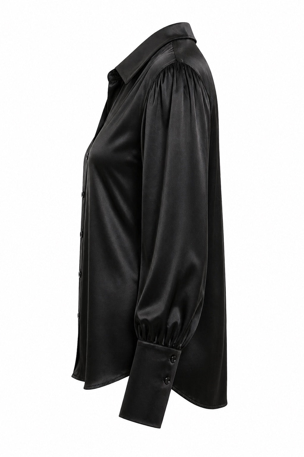 Stella Fiora blouse abstracte print - Zijaanzicht ghost mannequin