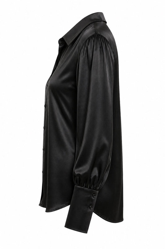 Stella Fiora blouse abstracte print - Zijaanzicht ghost mannequin