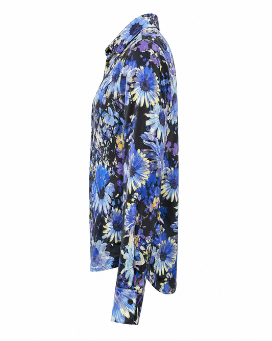 Vegas blouse abstracte print - Zijaanzicht ghost mannequin