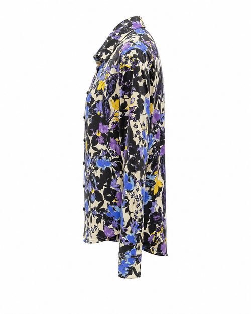 Vegas blouse abstracte print - Zijaanzicht ghost mannequin