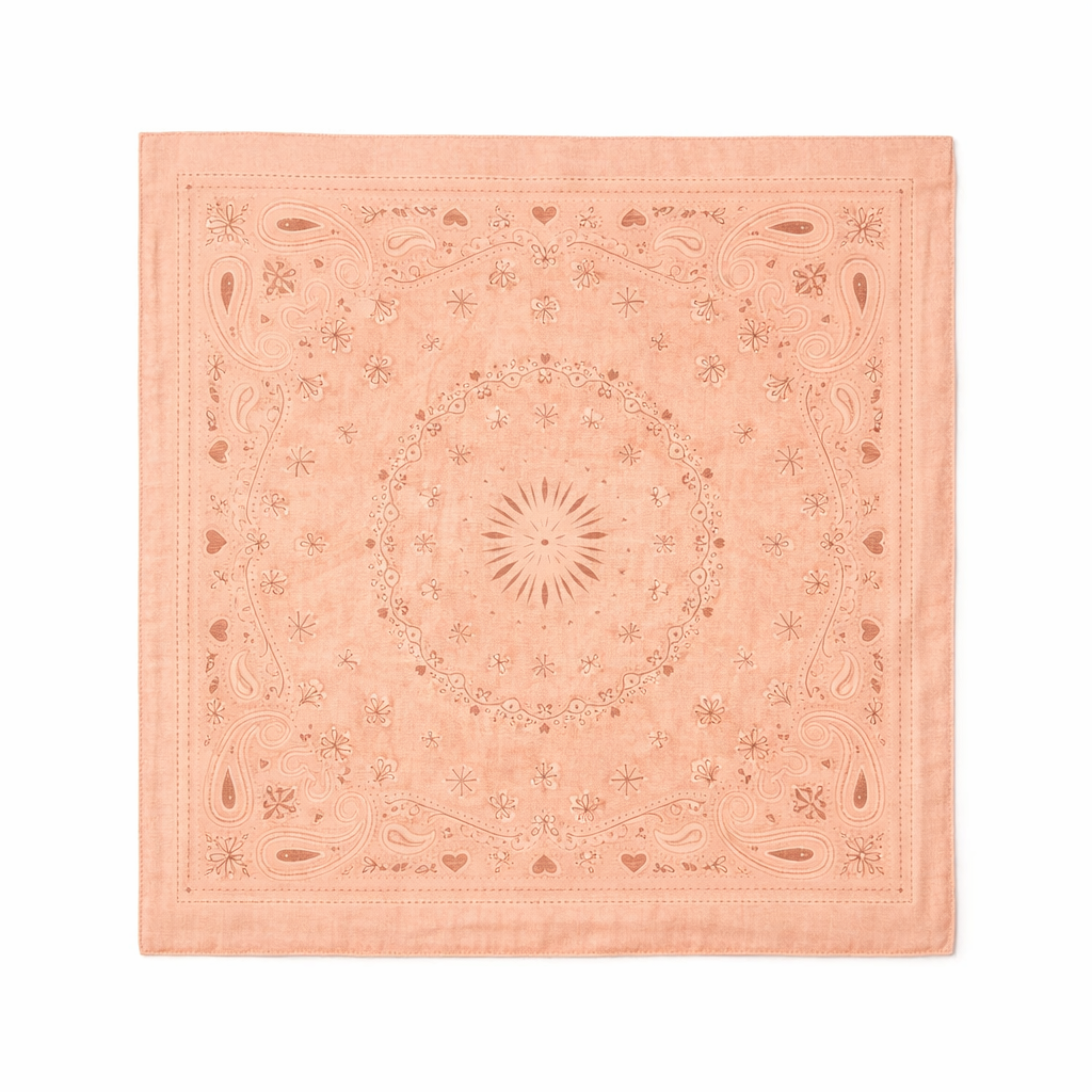 HS Sjaal - 70x70 - Hartje Paisley - Katoen - veelzijdig te stylen - 6 kleuren - 70x70 cm - BACK
