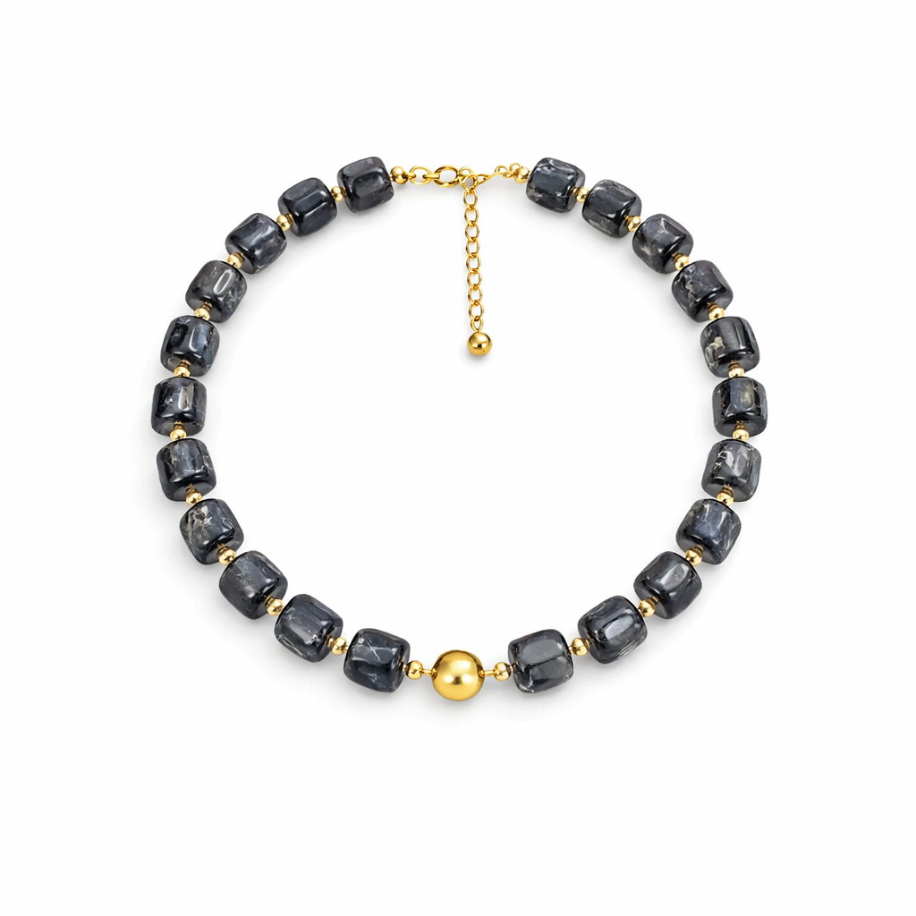 HS Ketting - Met Gouden Touch - statement detail - 14 kleuren - BACK