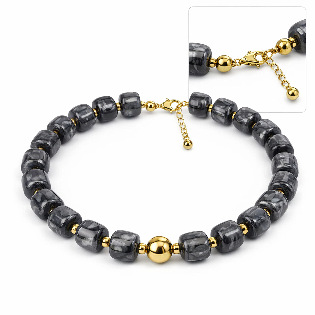 HS Ketting - Met Gouden Touch - statement detail - 14 kleuren - DETAIL