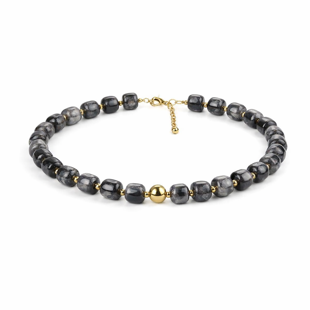 HS Ketting - Met Gouden Touch - statement detail - 14 kleuren - SIDE