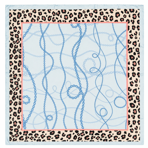HS Sjaal - 70x70 NIEUW - In 4 Kleuren - Zijde Satijnen Look - Blauw