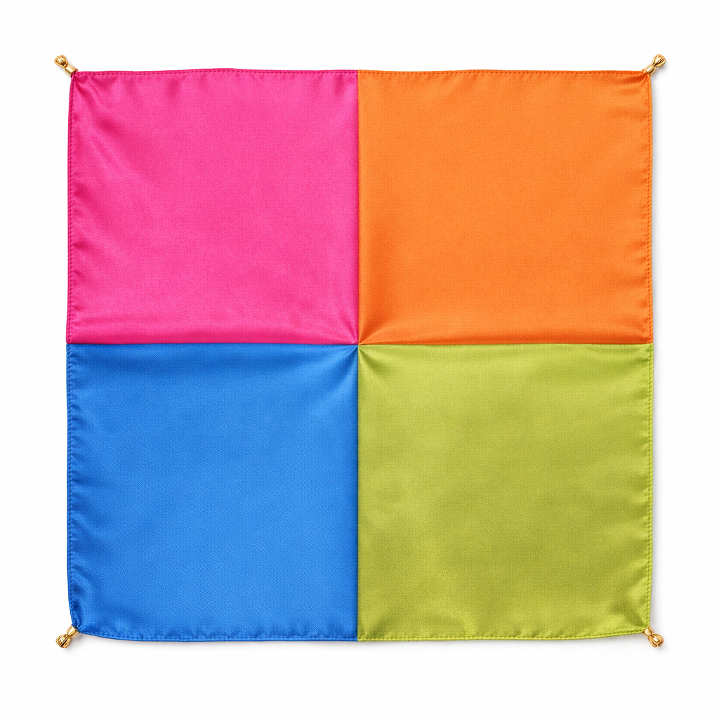 HS Magneet Sjaal - 70x70 Satijnen Zijde Look Sjaal - veelzijdig te stylen - 70x70 cm - satijnlook - BACK