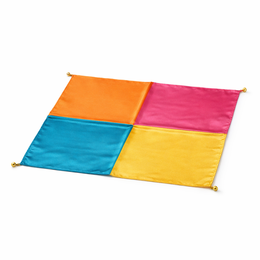 HS Magneet Sjaal - 70x70 Satijnen Zijde Look Sjaal - veelzijdig te stylen - 70x70 cm - satijnlook - SIDE