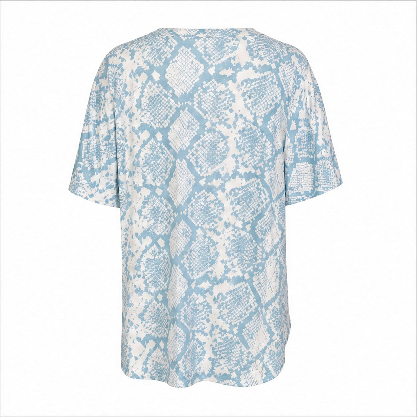 Angelle Milan Shirt - Lichtblauw Slangenprint - achteraanzicht