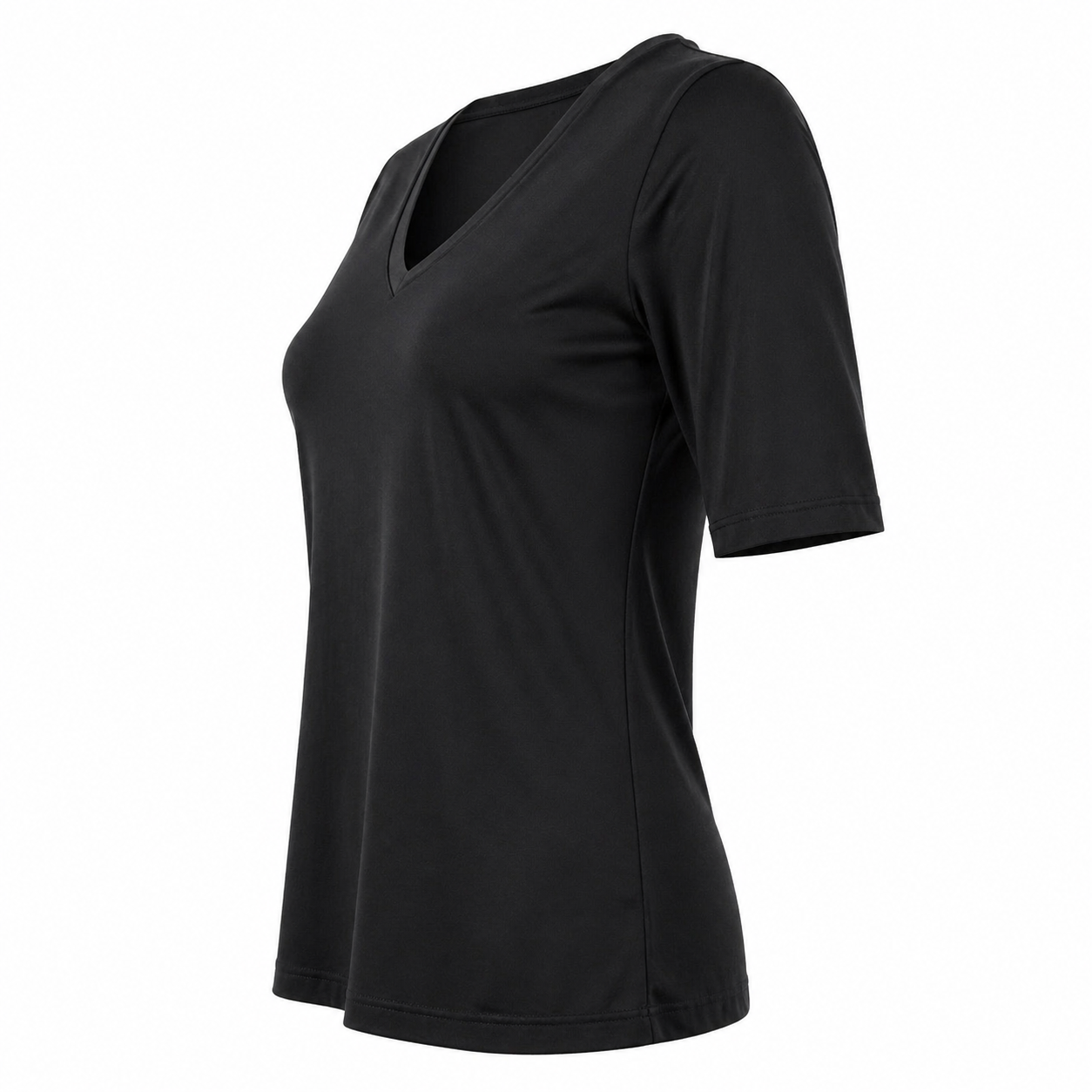 Stella Fiora top zwart - Zijaanzicht ghost mannequin