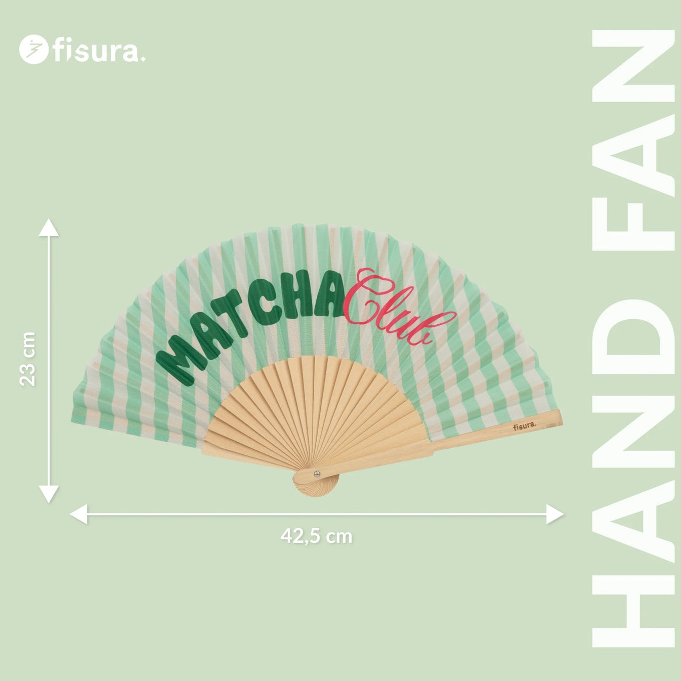 HS Handwaaier met Koord - Meerdere Teksten - Matcha Club - packaging - verpakking en koord