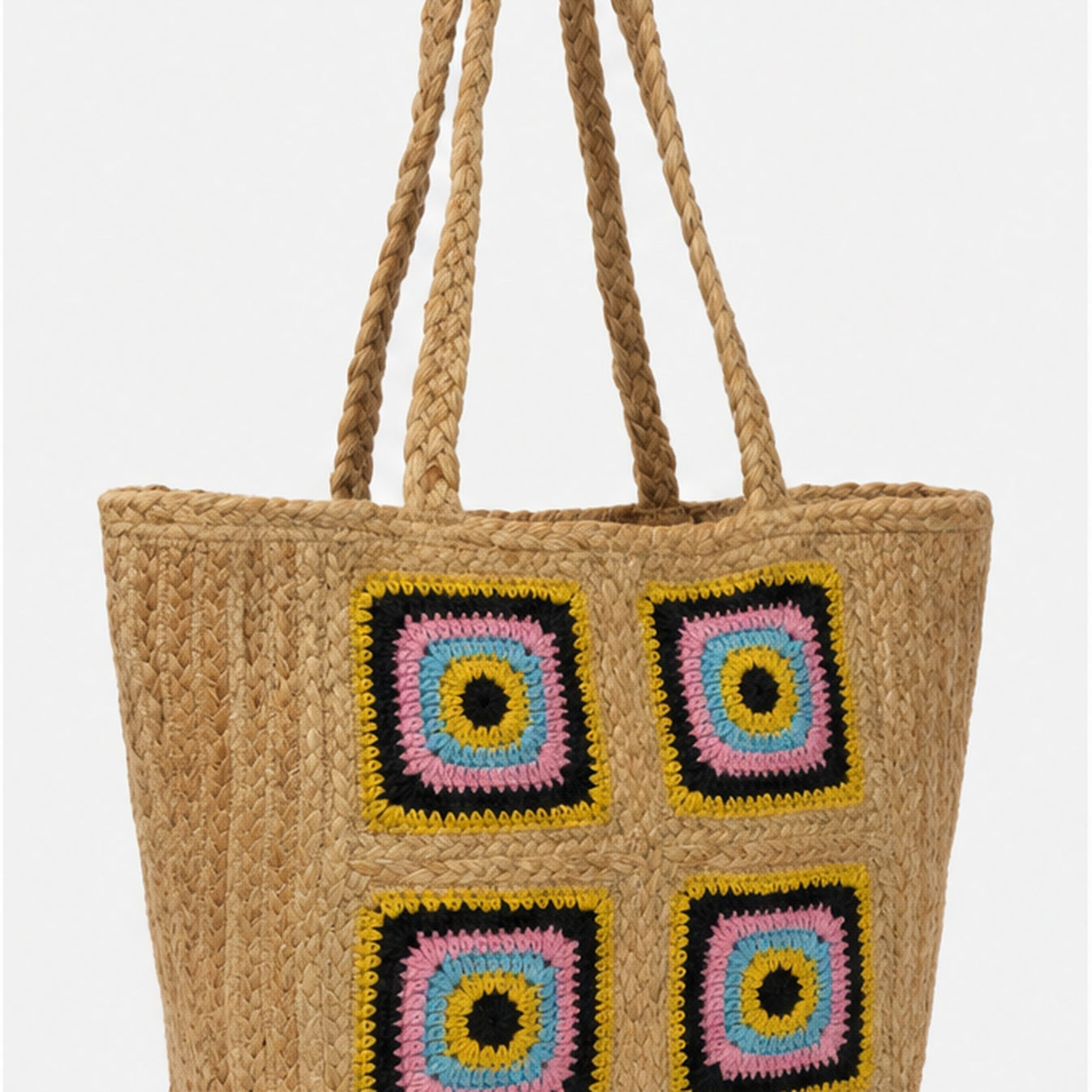 HS shopper Jute Crochet - zijaanzicht