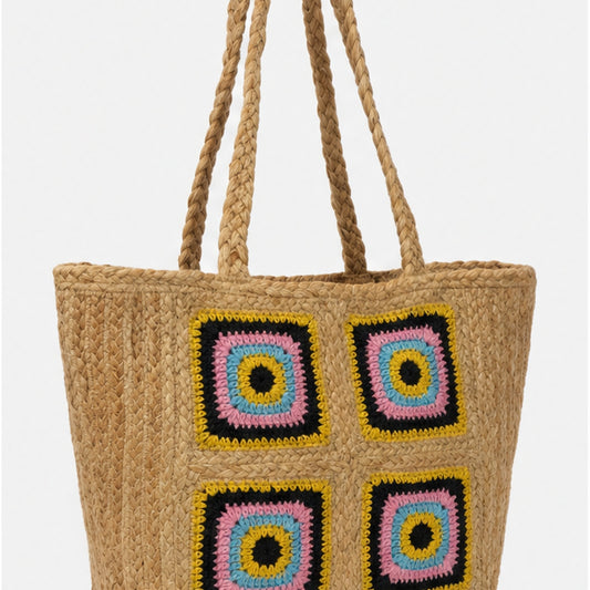 HS shopper Jute Crochet - zijaanzicht