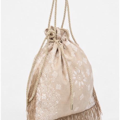 HS tas Beige - zijaanzicht