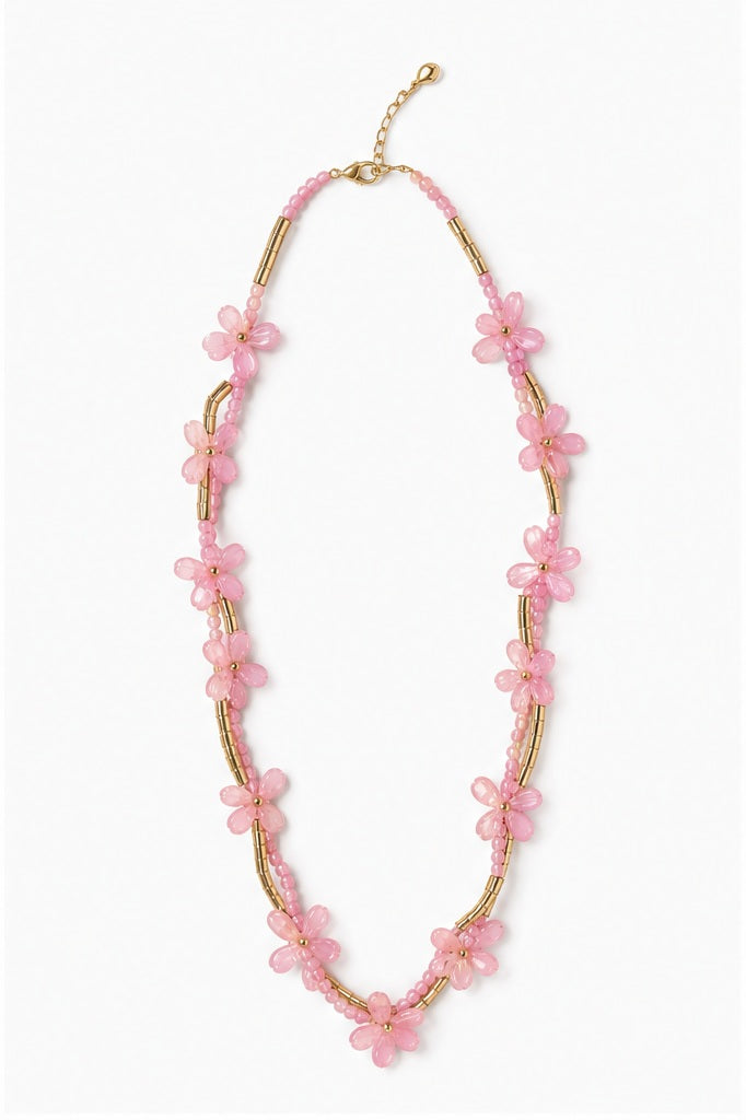 HS ketting roze - zijaanzicht