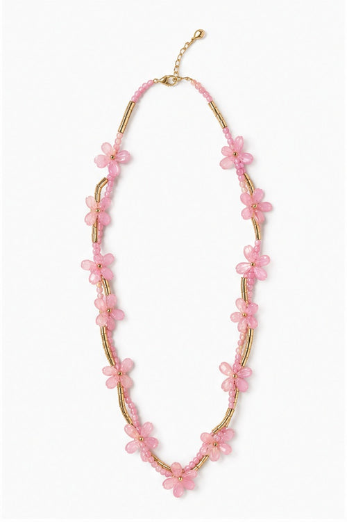 HS ketting roze - zijaanzicht