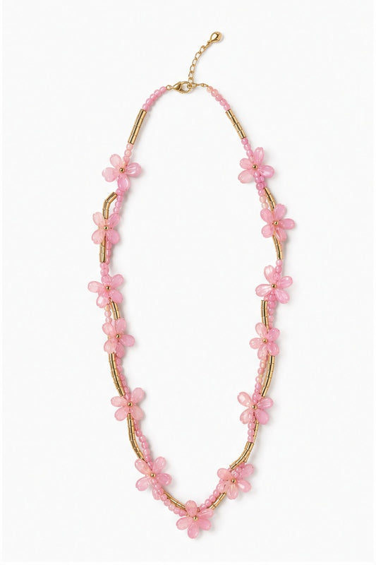 HS ketting roze - zijaanzicht