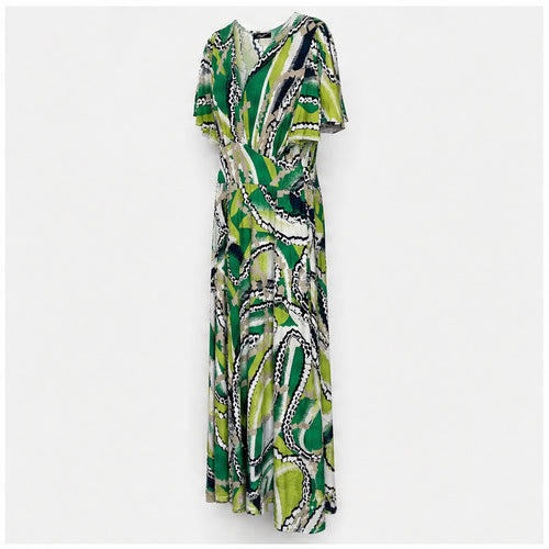 Jimi Fei Paris Groen Wit Graphic Paisley - zijaanzicht