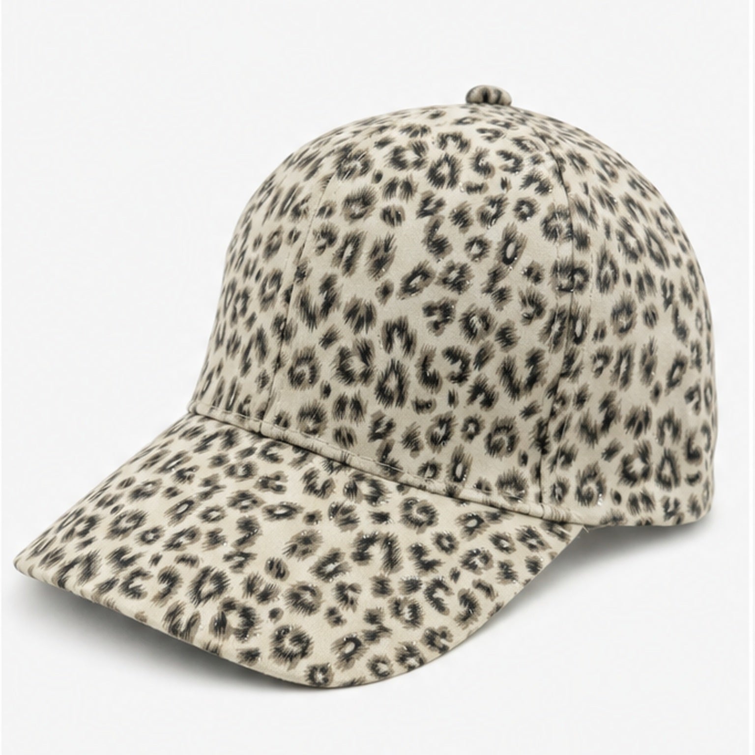 HS petje Wit Leopard Print - zijaanzicht