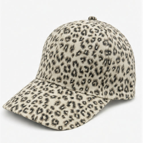 HS petje Wit Leopard Print - zijaanzicht