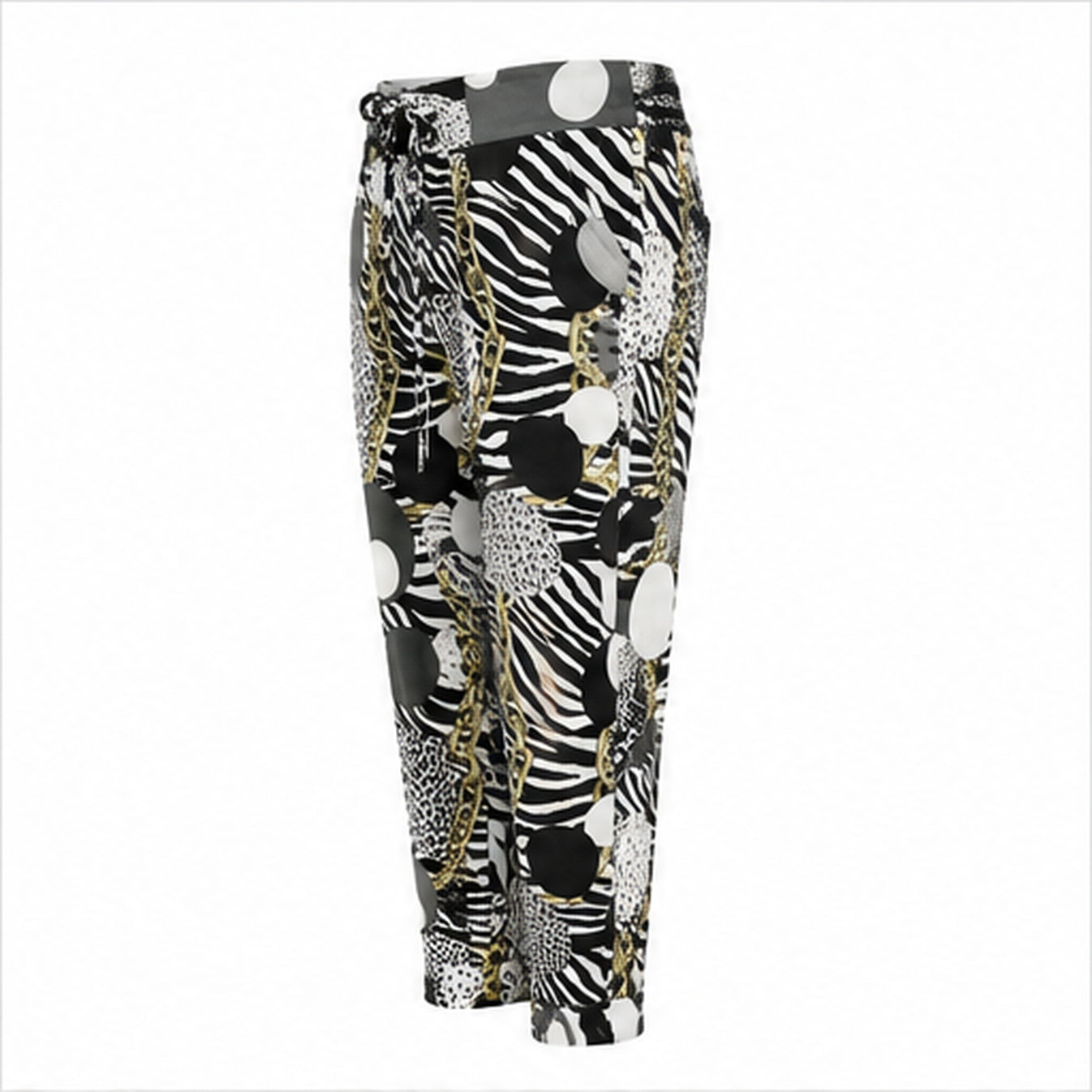 Angelle Milan Black White Animal Chain - zijaanzicht