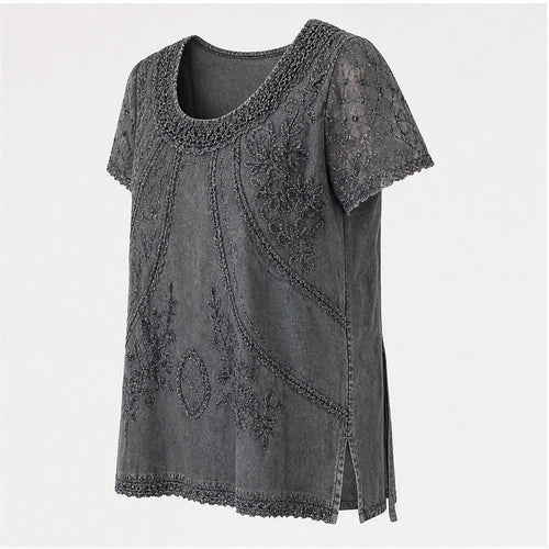 HS Shirt - Meerdere Kleuren - Antraciet Borduursel - zijaanzicht