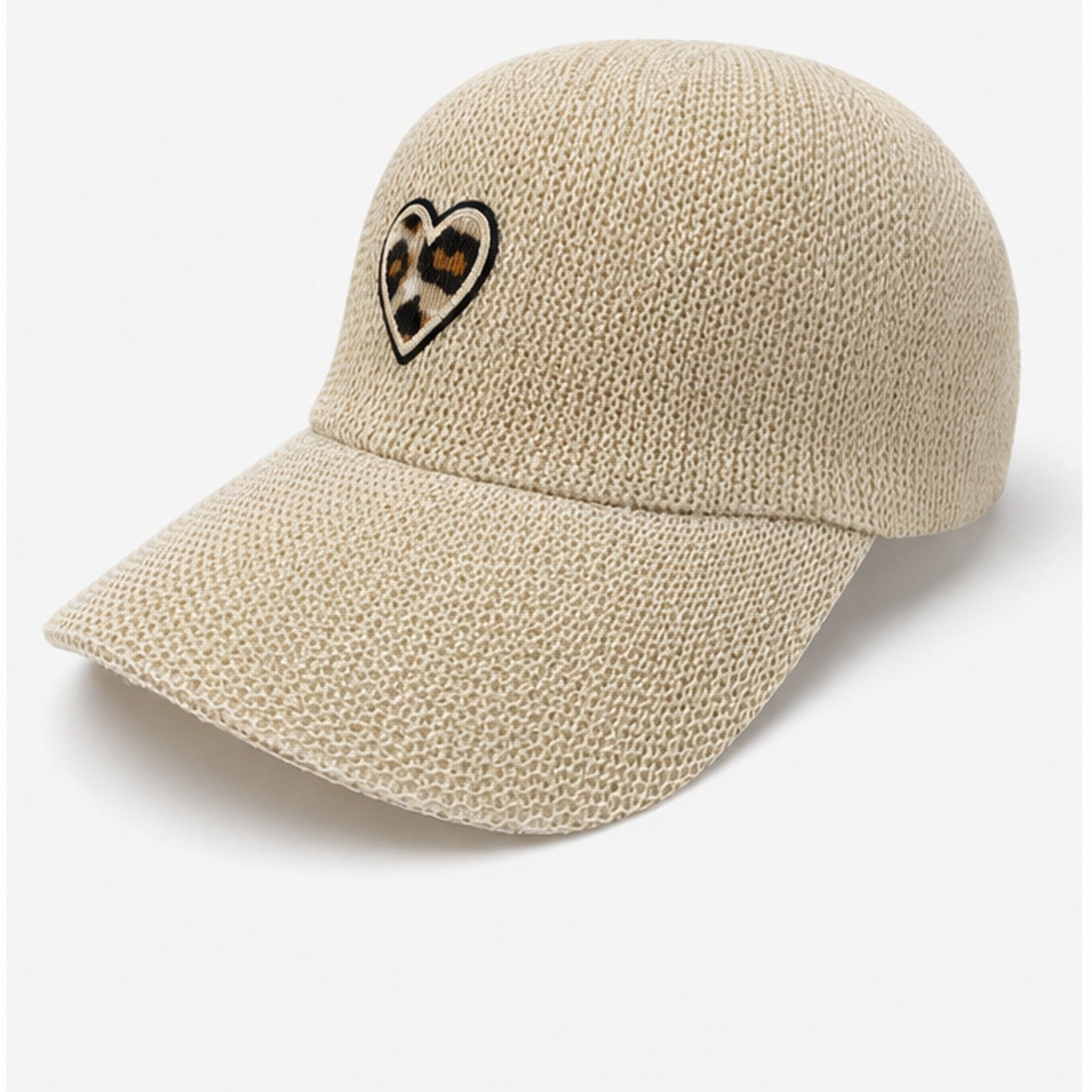 HS pet Beige Hart Patch - zijaanzicht