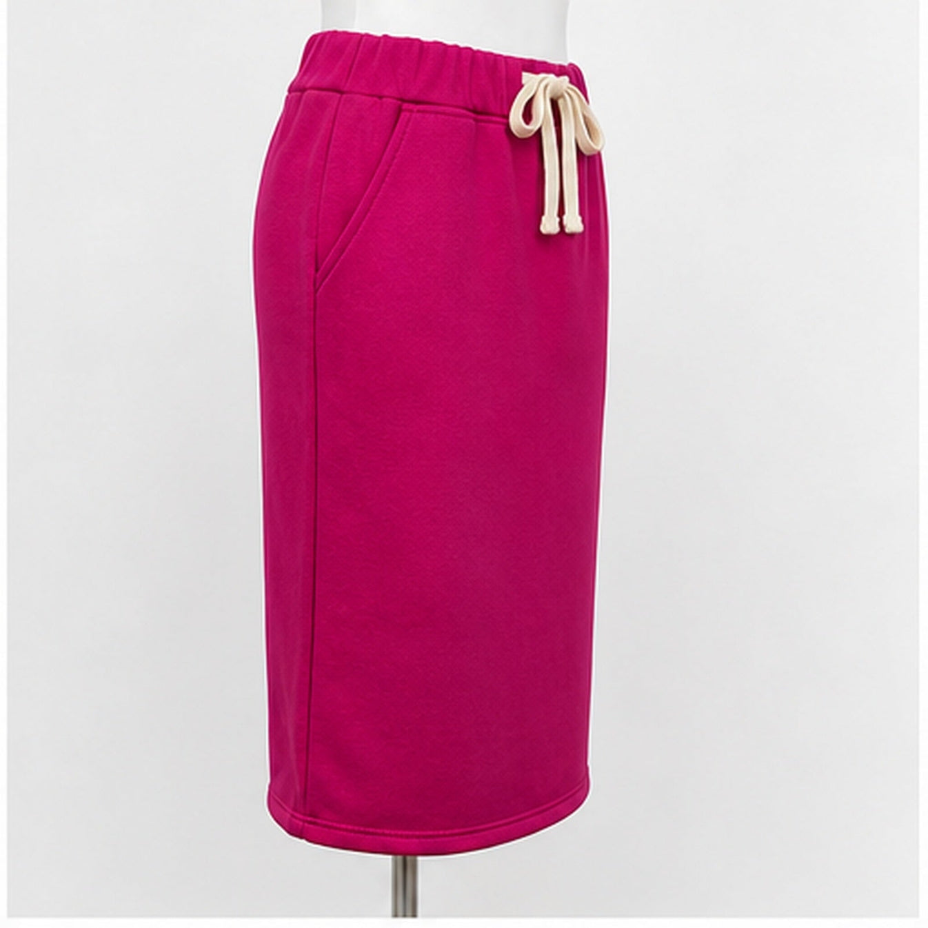 MOOIJ Rok Zachte Stof - Fuchsia - SIDE