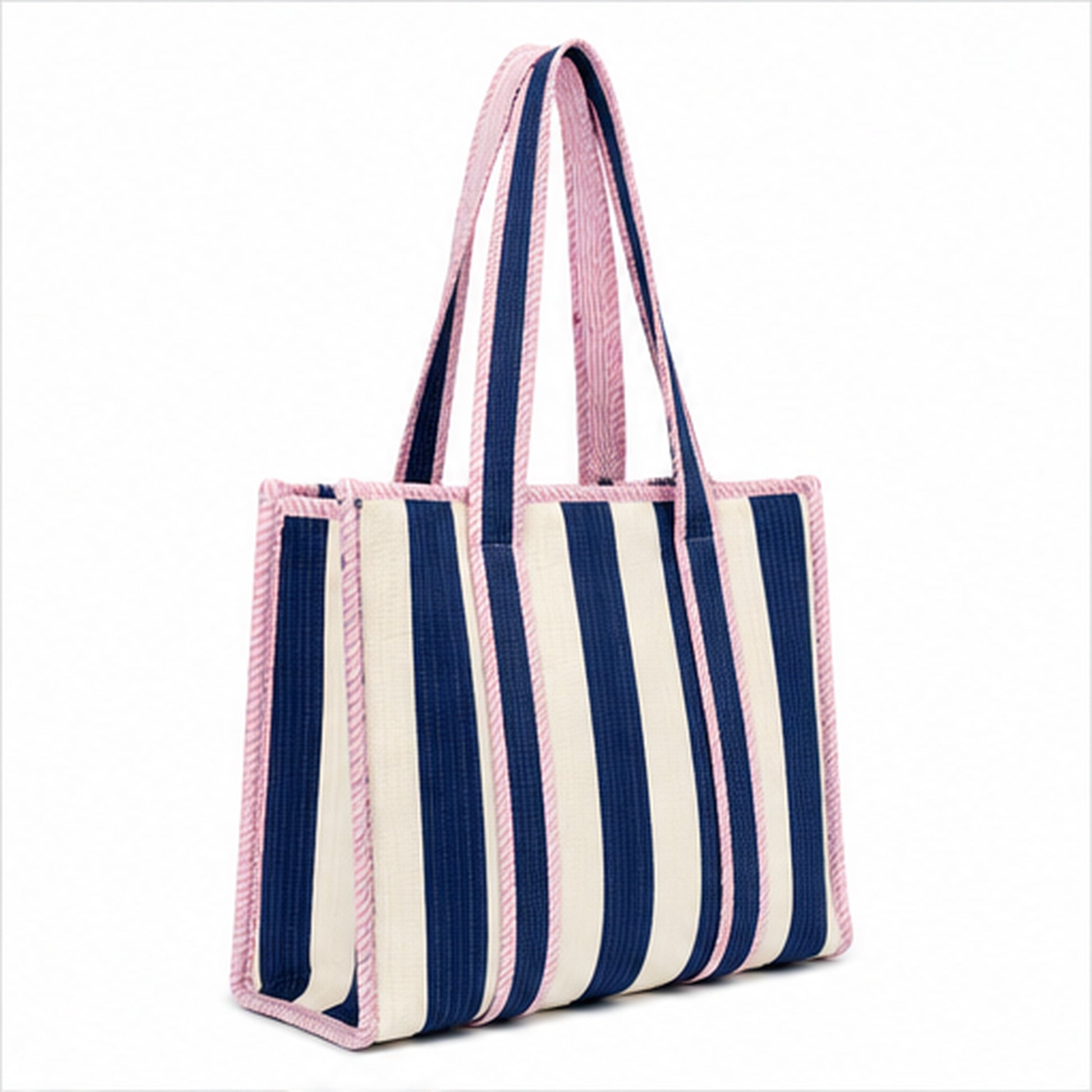 HS Cream Navy Striped - zijaanzicht