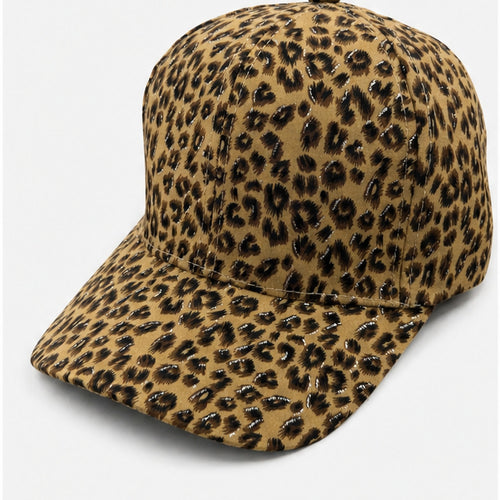 HS petje Tan Leopard Print - zijaanzicht