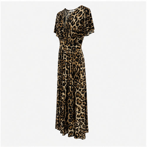 Jimi Fei Paris Bruin Leopard - zijaanzicht