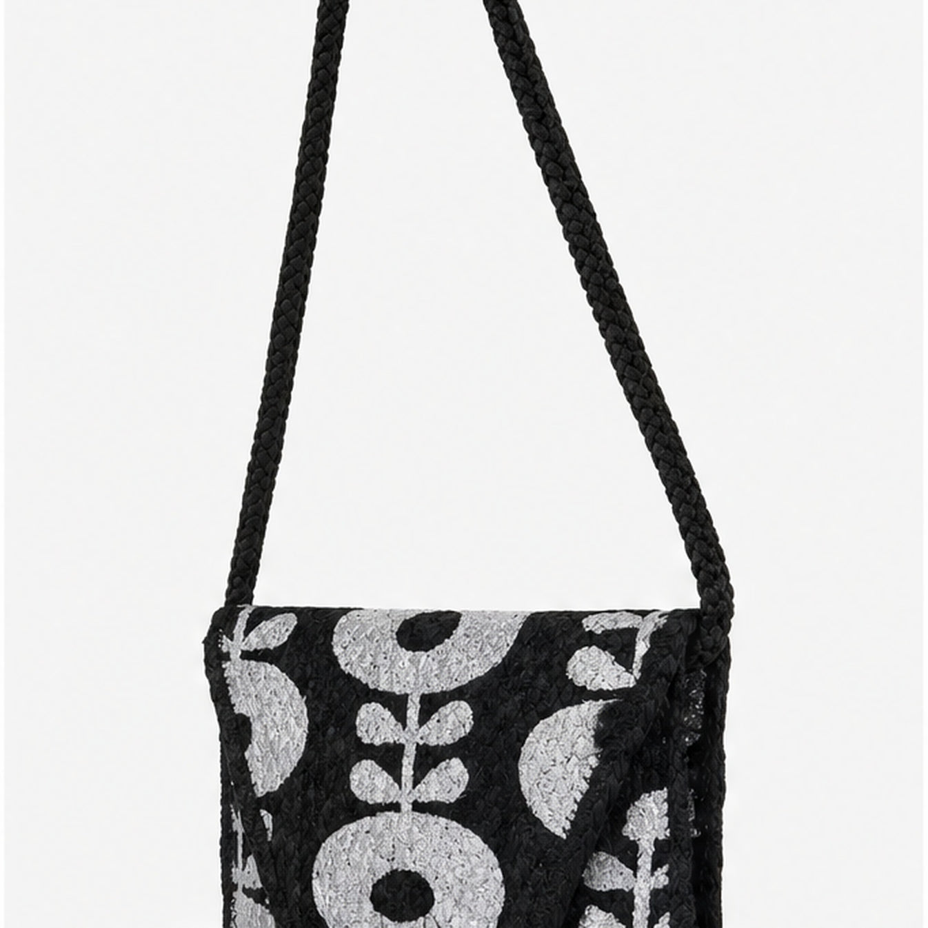 HS crossbody tas Zwart Kralen - zijaanzicht