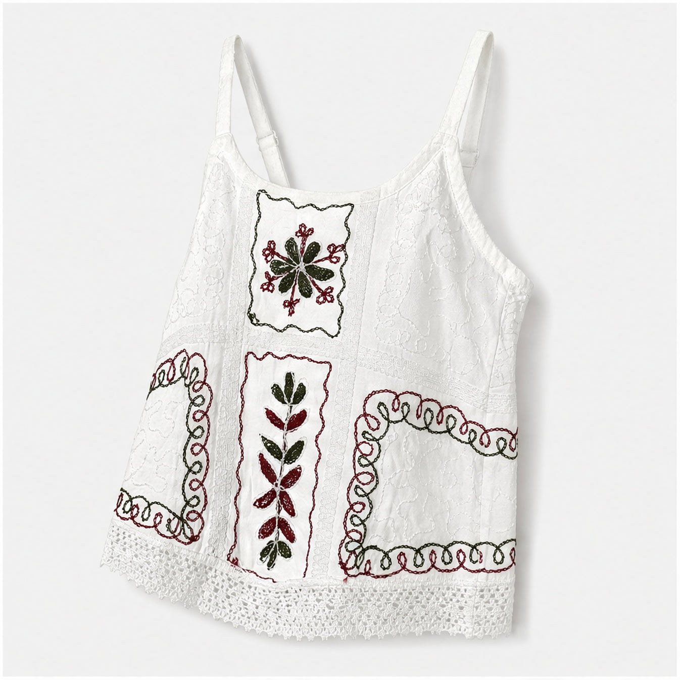 HS Elastische Top Handmade in India - Meerdere Kleuren - Wit - zijaanzicht