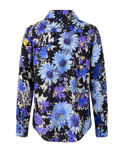 Vegas blouse abstracte print - Achteraanzicht ghost mannequin