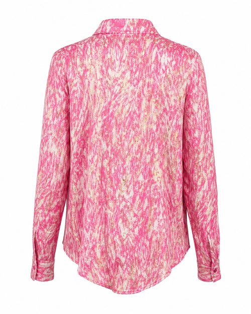 Vegas blouse abstracte print - Achteraanzicht ghost mannequin