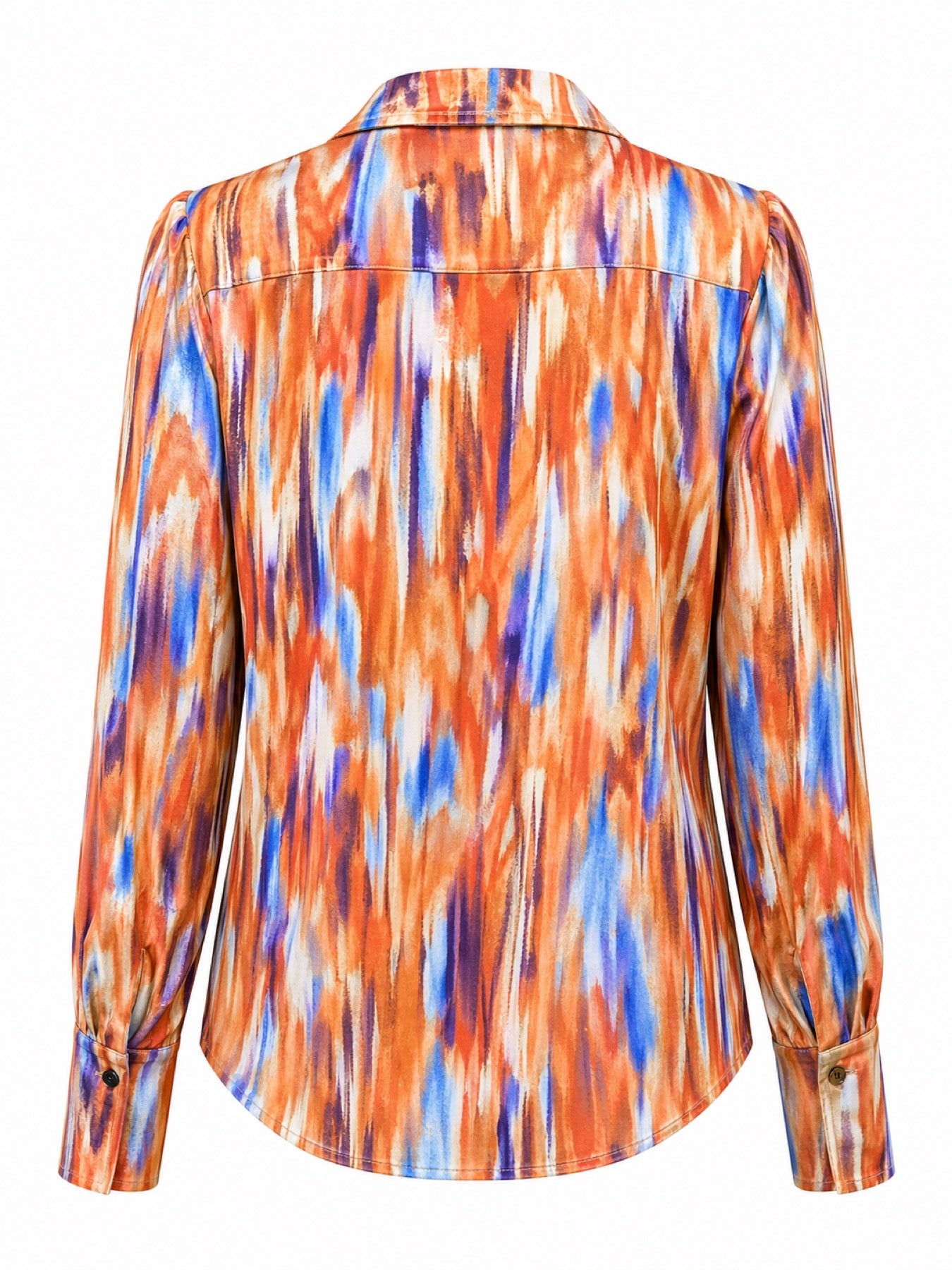 Vegas blouse abstracte print - Achteraanzicht ghost mannequin