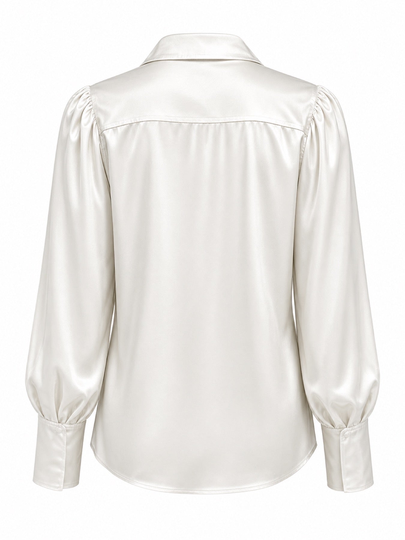 Stella Fiora blouse abstracte print - Achteraanzicht ghost mannequin