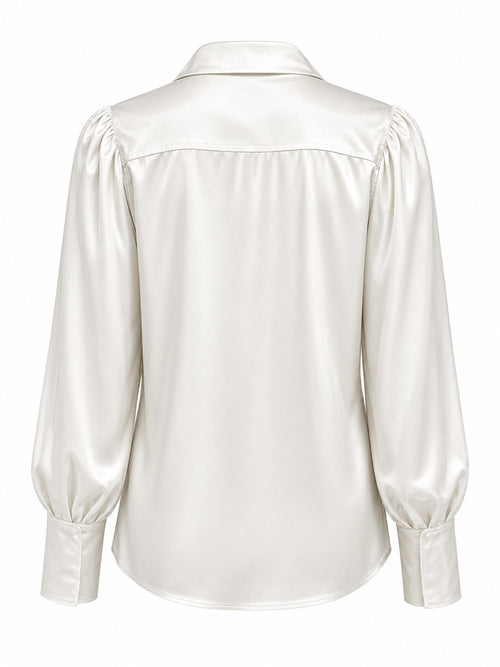 Stella Fiora blouse abstracte print - Achteraanzicht ghost mannequin