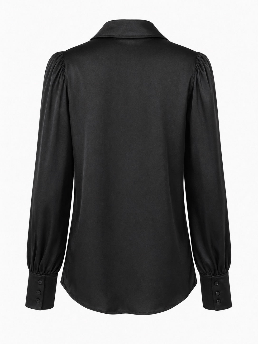 Stella Fiora blouse abstracte print - Achteraanzicht ghost mannequin