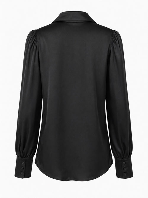 Stella Fiora blouse abstracte print - Achteraanzicht ghost mannequin
