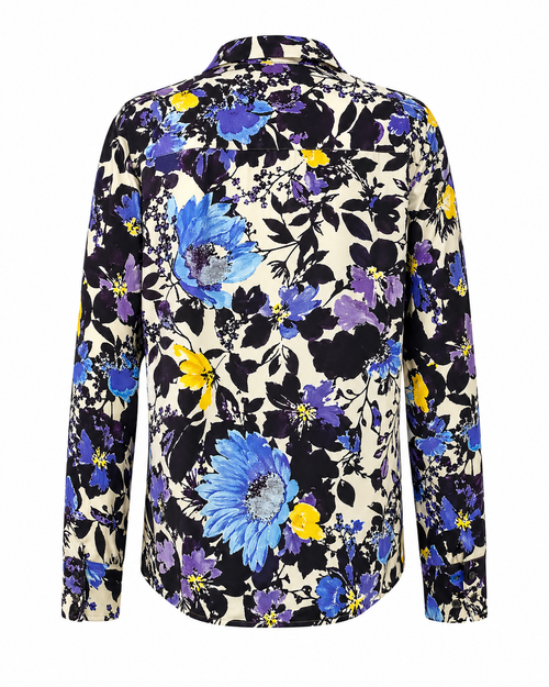 Vegas blouse abstracte print - Achteraanzicht ghost mannequin