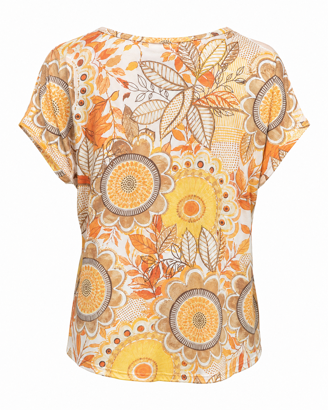 Joy blouse abstracte print - Achteraanzicht ghost mannequin