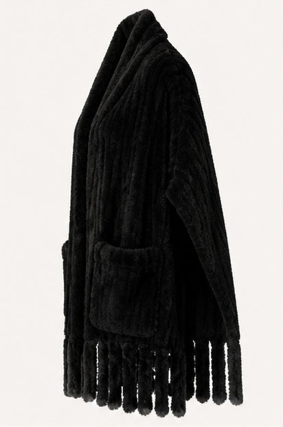 Faux Fur Poncho Sjaal
